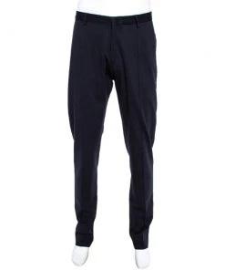 Emporio Armani Navy Blue Knit Pants M For Men