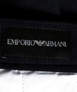 Emporio Armani Navy Blue Knit Pants M For Men -Emporio Armani sale luxury men emporio armani used clothes p361197 004