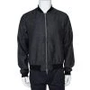 Emporio Armani Black Wool Bomber Jacket L For Men -Emporio Armani sale luxury men emporio armani used clothes p361860 002