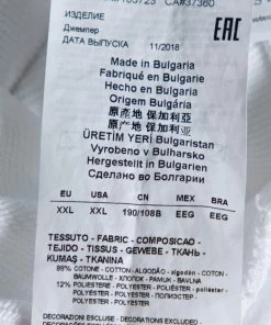 Emporio Armani White Cotton Logo Patch Sweatshirt XXL For Men -Emporio Armani sale luxury men emporio armani used clothes p362094 005