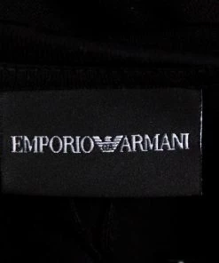 Emporio Armani Black Cotton Logo Embossed Crew Neck T-Shirt XL For Men -Emporio Armani sale luxury men emporio armani used clothes p368803 009