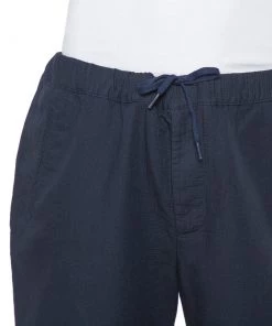 Emporio Armani Navy Blue Self Checked Cotton Drawstring Trousers XXL For Men -Emporio Armani sale luxury men emporio armani used clothes p370548 002