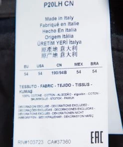 Emporio Armani Navy Blue Self Checked Cotton Drawstring Trousers XXL For Men -Emporio Armani sale luxury men emporio armani used clothes p370548 005