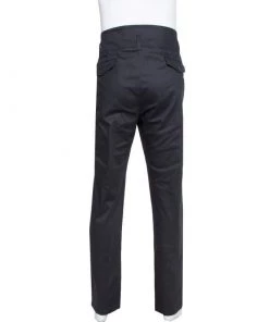 Emporio Armani Black Cotton High Waist Tailored Trousers XL For Men 10 Emporio Armani Black Cotton High Waist Tailored Trousers XL For Men -Emporio Armani sale luxury men emporio armani used clothes p370948 1608698242 007