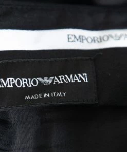 Emporio Armani Black Wool Tailored Trousers 4XL For Men -Emporio Armani sale luxury men emporio armani used clothes p380825 002