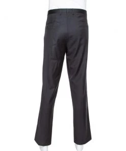 Emporio Armani Black Wool Tailored Trousers 4XL For Men -Emporio Armani sale luxury men emporio armani used clothes p380825 006