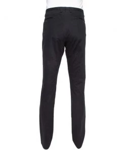 Emporio Armani Black Cotton And Cashmere Tailored Trousers XXXL For Men -Emporio Armani sale luxury men emporio armani used clothes p386086 003