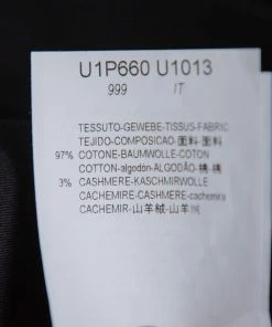 Emporio Armani Black Cotton And Cashmere Tailored Trousers XXXL For Men -Emporio Armani sale luxury men emporio armani used clothes p386086 006