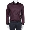 Emporio Armani Burgundy Cotton Button Front Shirt XL For Men -Emporio Armani sale luxury men emporio armani used clothes p388352 007