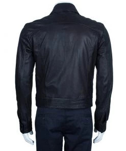 Emporio Armani Men's Black Leather Bomber Jacket M For Men 14 Emporio Armani Men's Black Leather Bomber Jacket M For Men -Emporio Armani sale luxury men emporio armani used clothes p38920 003