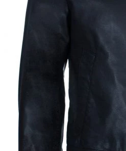 Emporio Armani Men's Black Leather Bomber Jacket M For Men 16 Emporio Armani Men's Black Leather Bomber Jacket M For Men -Emporio Armani sale luxury men emporio armani used clothes p38920 005