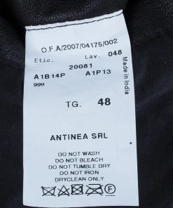 Emporio Armani Men's Black Leather Bomber Jacket M For Men 21 Emporio Armani Men's Black Leather Bomber Jacket M For Men -Emporio Armani sale luxury men emporio armani used clothes p38920 010