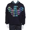Emporio Armani Black Knit Quilted Detail Hooded Sweatshirt XL For Men -Emporio Armani sale luxury men emporio armani used clothes p407795 002