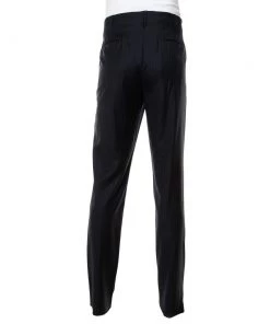 Emporio Armani Black Striped Wool Tapered Leg Trousers XL For Men -Emporio Armani sale luxury men emporio armani used clothes p410141 003