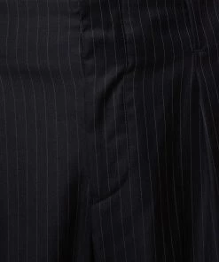 Emporio Armani Black Striped Wool Tapered Leg Trousers XL For Men -Emporio Armani sale luxury men emporio armani used clothes p410141 007
