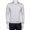 Emporio Armani Beige Printed Cotton Zipper Front Shirt M For Men