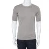 Emporio Armani Grey Cotton Short Sleeve Crewneck T-Shirt L For Men