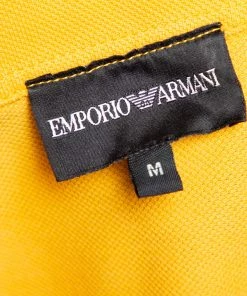 Emporio Armani Mustard Yellow Cotton Polo T-Shirt M For Men -Emporio Armani sale luxury men emporio armani used clothes p464536 002