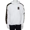 Emporio Armani White Cotton Logo Patch Zip Front Hoodie L For Men -Emporio Armani sale luxury men emporio armani used clothes p465156 006