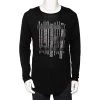 Emporio Armani Black Cotton & Modal Applique Detail Long Sleeve T-Shirt M For Men -Emporio Armani sale luxury men emporio armani used clothes p476329 004