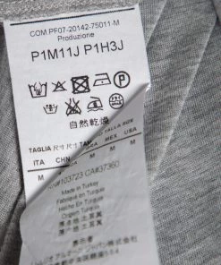 Emporio Armani Grey & Black Knit Pocket Detail Crewneck T-Shirt M For Men -Emporio Armani sale luxury men emporio armani used clothes p476368 002