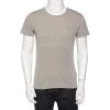Emporio Armani Grey Logo Generationy Printed Cotton Crewneck T-Shirt M For Men -Emporio Armani sale luxury men emporio armani used clothes p476395 006