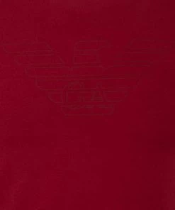 Emporio Armani Burgundy Logo Printed Cotton Crewneck T-Shirt M For Men -Emporio Armani sale luxury men emporio armani used clothes p476401 005