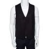 Emporio Armani Charcoal Grey Wool Matt Line Tuxedo Vest L For Men -Emporio Armani sale luxury men emporio armani used clothes p476416 003