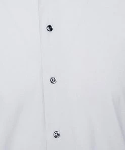 Emporio Armani Grey Stretch Cotton Button Front Shirt XL For Men -Emporio Armani sale luxury men emporio armani used clothes p476463 007