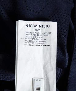 Emporio Armani Navy Blue Perforated Jersey Button Front Shirt XL For Men -Emporio Armani sale luxury men emporio armani used clothes p476470 002