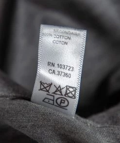 Emporio Armani Grey Wool Contrast Trim Button Front Shirt M For Men -Emporio Armani sale luxury men emporio armani used clothes p476474 002