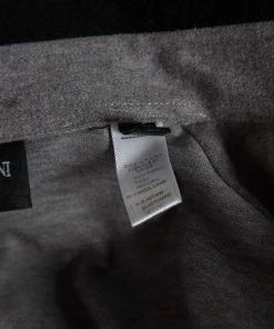 Emporio Armani Grey Wool Contrast Trim Button Front Shirt M For Men -Emporio Armani sale luxury men emporio armani used clothes p476474 005