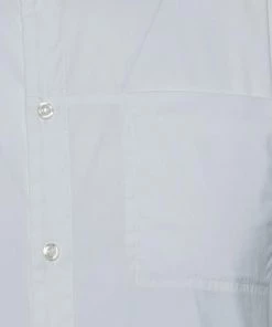 Emporio Armani White Cotton Stand Collar Button Front Shirt M For Men -Emporio Armani sale luxury men emporio armani used clothes p476480 003