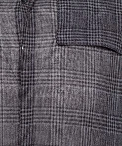 Emporio Armani Brown Checkered Knit Overlay Detail Button Front Shirt L For Men -Emporio Armani sale luxury men emporio armani used clothes p476655 006