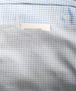 Emporio Armani Blue Checkered Cotton Contrast Sleeve Button Front Shirt L For Men -Emporio Armani sale luxury men emporio armani used clothes p476665 004