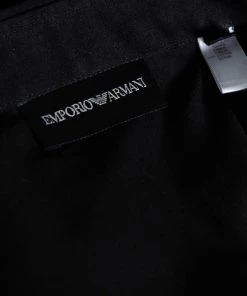 Emporio Armani Black Printed Cotton Button Front Shirt XL For Men -Emporio Armani sale luxury men emporio armani used clothes p476700 001