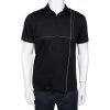 Emporio Armani Black Printed Cotton Button Front Shirt XL For Men -Emporio Armani sale luxury men emporio armani used clothes p476700 005