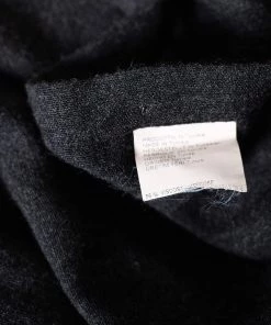 Emporio Armani Charcoal Grey Wool Overlay Detail Button Front Shirt L For Men -Emporio Armani sale luxury men emporio armani used clothes p476712 006