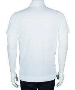 Emporio Armani Men's White Polo Shirt L For Men -Emporio Armani sale luxury men emporio armani used clothes p48342 003
