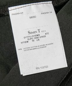 Emporio Armani Olive Green Printed Cotton Crewneck T-Shirt S For Men -Emporio Armani sale luxury men emporio armani used clothes p487794 007