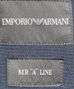 Emporio Armani Navy Blue Rib Knit Button Front Blazer L For Men -Emporio Armani sale luxury men emporio armani used clothes p499785 003
