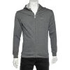 Emporio Armani Grey Cotton Knit Hooded Sweatshirt L For Men -Emporio Armani sale luxury men emporio armani used clothes p502808 004