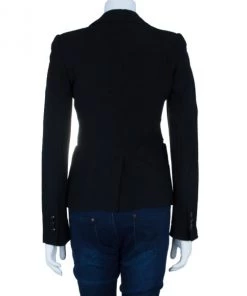 Emporio Armani Classic Single Breasted Black Blazer For Men -Emporio Armani sale luxury men emporio armani used clothes p5333 0003