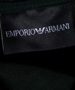 Emporio Armani Green Cotton Manga Bear Logo Embroidered Hoodie M For Men -Emporio Armani sale luxury men emporio armani used clothes p535869 006