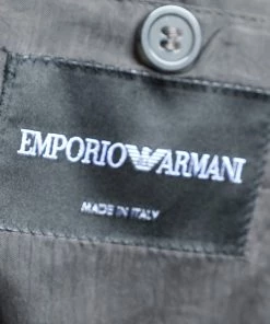 Emporio Armani Grey Wool Cut-Out Patterned Single Breasted Blazer M For Men -Emporio Armani sale luxury men emporio armani used clothes p549988 006