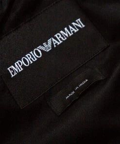 Emporio Armani Brown Leather Zip Front Jacket XS For Men -Emporio Armani sale luxury men emporio armani used clothes p557881 001