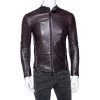 Emporio Armani Brown Leather Zip Front Jacket XS For Men -Emporio Armani sale luxury men emporio armani used clothes p557881 007