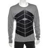 Emporio Armani Grey Printed Cotton Long Sleeve T-Shirt L For Men -Emporio Armani sale luxury men emporio armani used clothes p564062 005