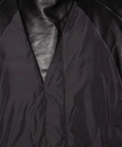 Emporio Armani Black Synthetic & Leather Inset Matt Line Jacket XXL For Men -Emporio Armani sale luxury men emporio armani used clothes p568939 002