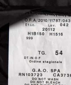 Emporio Armani Black Synthetic & Leather Inset Matt Line Jacket XXL For Men -Emporio Armani sale luxury men emporio armani used clothes p568939 007